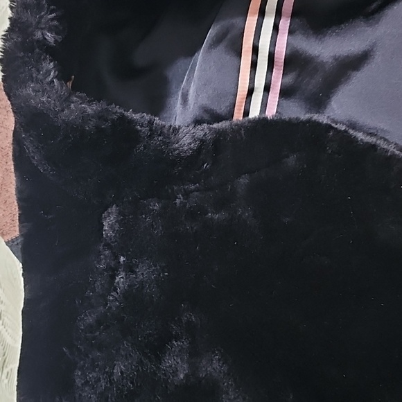 Vintage Moulieres Paris Mouton Dyed Black Processed Lamb Swing Coat XL - Picture 10 of 13